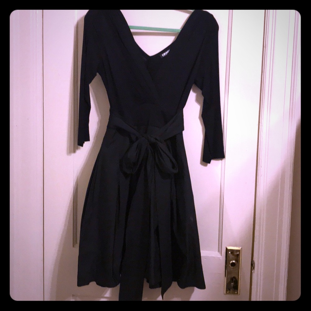 Elegant Black Wrap Dress